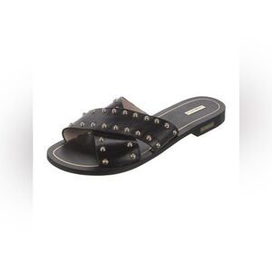 LOUISE ET CIE
Leather Studded Accents Slides Size 5